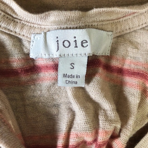 Joie Rayson Twist Back Striped Tank Flax size S - Picture 5 of 7